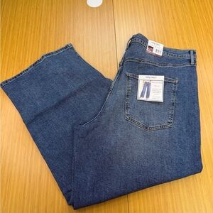 Nine West Women's High Rise Heavyweight Pockets Wide Leg Jeans 22W Medium Wash